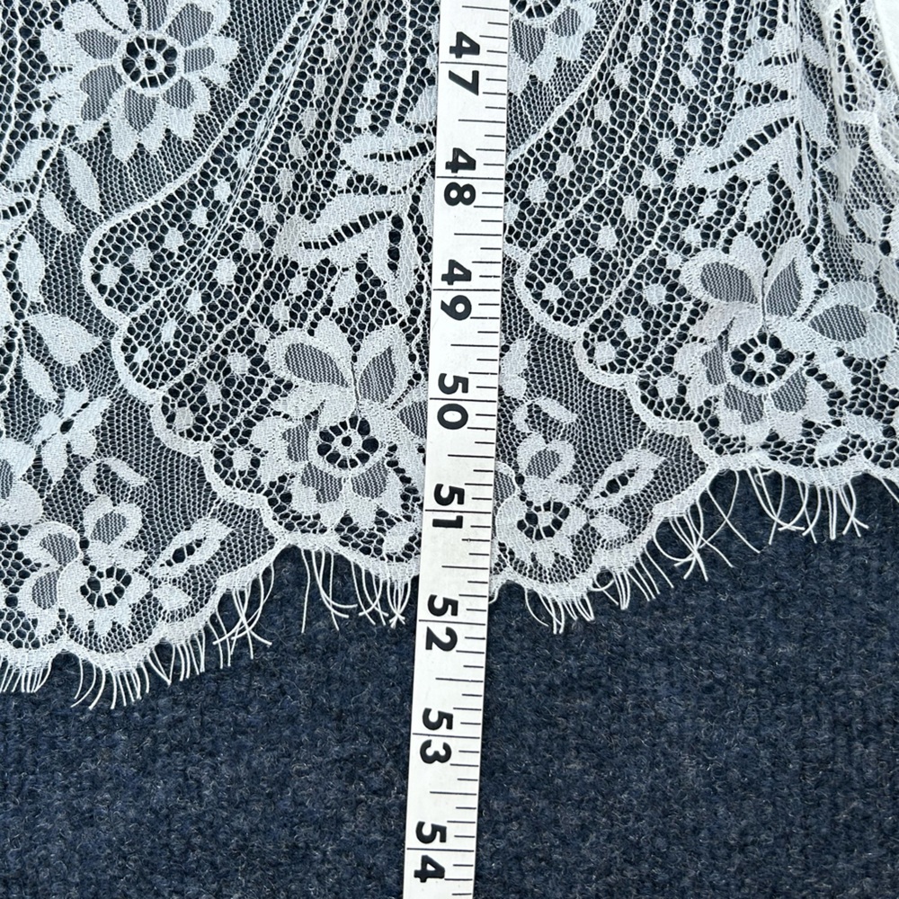 By Anthropologie White Lace Long Robe S/M - Picture 9 of 12